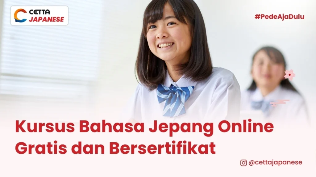 potret anak sekolah yang belajar di kursus bahasa Jepan online