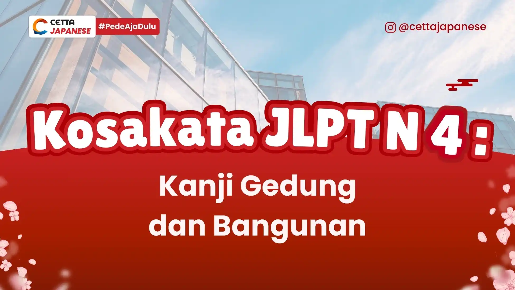 ilustrasi gedung dan bangunan yang bisa ditulis dalam kanji JLPT N4|ilustrasi pekerja yang tenngah sibuk di kantor tentang pekerjaannya|ilustrasi seseorang yang kaget karena mengalamai kejadian aneh|ilustrasi pelaksanaan upacara sadou di Jepang yang masuk dalam kesenian khas Jepang|